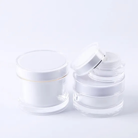 Leere luxuriöse 5 g 15 g 30 g 50 g Acryl-Hautpflege-Kunststoff-Doppelwand-Kosmetik-Gesichtscreme-Kunststoffbehälter