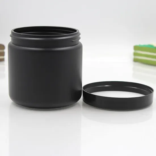 500 ml 16oz Haaröl-Pomade-HDPE-Glas aus schwarzem Kunststoff